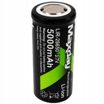 Akkumulátor cella, újratölthető elem, Li-ion, 26650, 5000 mAh, 3.7 V - elem általános felhasználásra kép