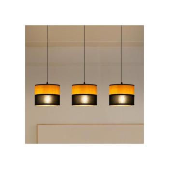 ALBA kábeles függeszték 3xE27/15W/230V fekete/barna W-L 2015/3 BK+WOOD+BK kép
