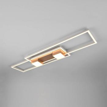 Albany LED mennyezeti lámpa, barna, 100 x 28 cm, alumínium, CCT dimmelhető kép