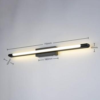 Alberto fekete LED fali lámpa, szélesség 71 cm, IP44 kép