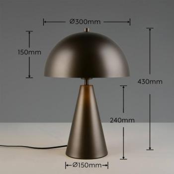 Alfie asztali világítás, platina színű, magasság 43 cm, fém, E27 kép