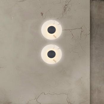 Allison LED fali lámpa, vas/fehér, Ø 30 cm, fém kép