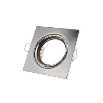 Állítható négyzet alakú spot lámpatest, keret, g5.3, inox, Optonica, 5077 kép
