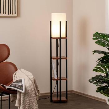 Álló világítás Shelf, fekete/réz, szövet, magasság 130 cm, E27 kép