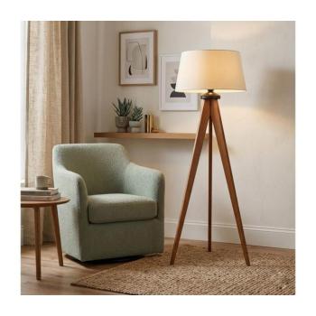 Állólámpa AIDA 1xE27/15W/230V tölgy/krémszínű LP-1.98/DĄB RUSTIK/KREM kép