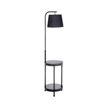 Állólámpa asztallal 1xE27/60W/230V USB fekete S-9018 (USB) kép