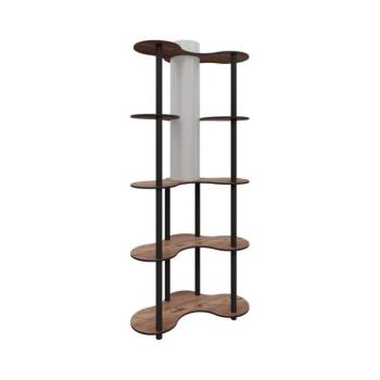 Állólámpa polcokkal 1xE27/40W/230V 150 cm fekete/barna 666PTR1116 kép