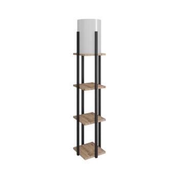 Állólámpa polcokkal NORA 1xE27/40W/230V fekete/barna 390FLH1148 kép