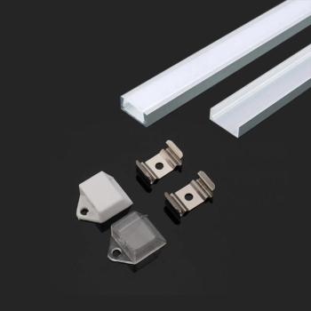 Alumínium LED szalag profil, ezüst/fehér fedő, 2000mm, V-TAC, 3370 kép