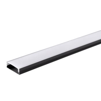 Alumínium profil LED szalaghoz 30*10mm, fekete/fehér fedő, 2 méter, Optonica, 5116 kép