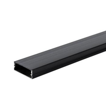 Alumínium profil LED szalaghoz 30*10mm, fekete/fekete fedő, 2 méter, Optonica, 5114 kép