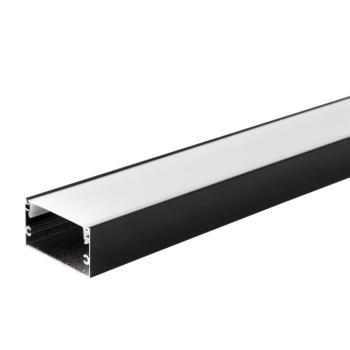 Alumínium profil LED szalaghoz 40*20mm, fekete/fehér fedő, 2 méter, Optonica, 5122 kép