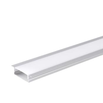 Alumínium profil LED szalaghoz 41*10mm, ezüst/fehér fedő, 2 méter, Optonica, 5118 kép