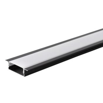 Alumínium profil LED szalaghoz 41*10mm, fekete/fehér fedő, 2 méter, Optonica, 5119 kép