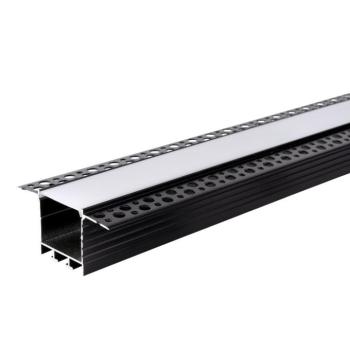 Alumínium profil LED szalaghoz 71,5*35mm, fekete/fehér fedő, 2 méter, Optonica, 5125 kép