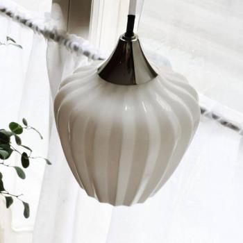 Amalfi függő világítás, opálfehér, Ø 14 cm, üveg, E14, dugasz kép