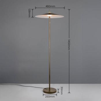 Amalo LED álló lámpa, platina színű, magasság 145 cm, fém, CCT kép