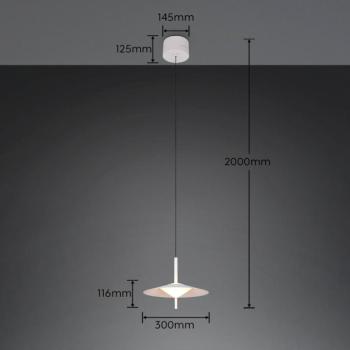 Amalo LED lógó lámpa, matt fehér, Ø 30 cm, fém, CCT kép