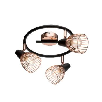 AMBIX SPOT 3XE14 FEKETE/RÉZ kép