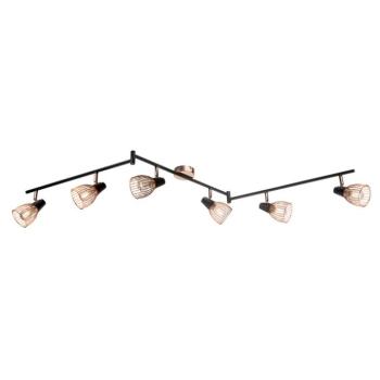 AMBIX SPOT 6XE14 FEKETE/RÉZ kép