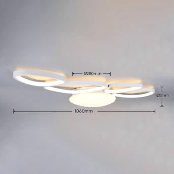 Amelio LED mennyezeti lámpa, fehér, 102 cm, CCT, távirányítóval kép
