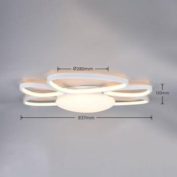 Amelio LED mennyezeti lámpa, fehér, 85 cm, CCT, távirányítóval kép
