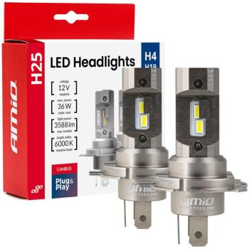 Amio LED H4/H19, 2 × 18 W - fehér (P43t foglalat), 2 db kép