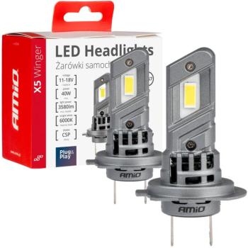 Amio LED H7/H18, 2 × 25 W - fehér (PX26d foglalat), 2 db kép