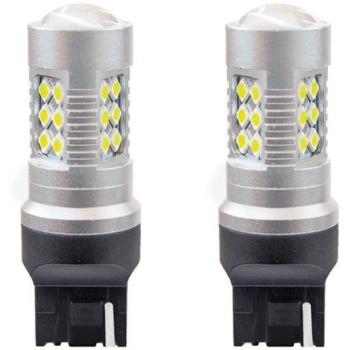 AMIO LED izzó 1156 CAN-BUS 24x SMD 3030 T20 7440 w21w 12V/24V fehér 5600k, 2 darabos készlet kép