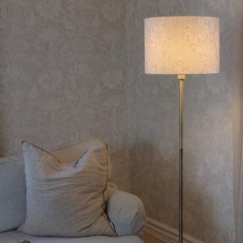 Amy álló világítás, bézs/arany, magasság 150 cm, textil, E27 kép