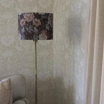 Amy álló világítás, Dahlia barna/arany, magasság 150 cm, textil, E27 kép