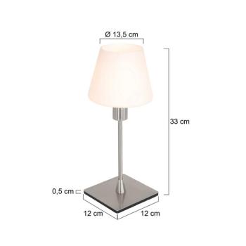 Ancilla asztali világítás, acél, magasság 33 cm, fém, üveg, E14 kép
