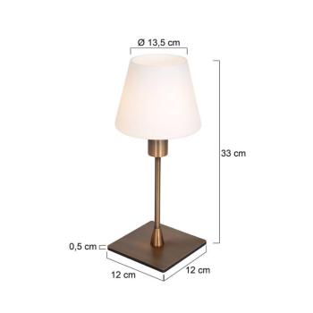 Ancilla asztali világítás, bronz, magasság 33 cm, fém, üveg, E14 kép