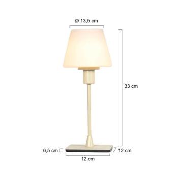 Ancilla asztali világítás, krém színű, magasság 33 cm, fém, üveg, E14 kép