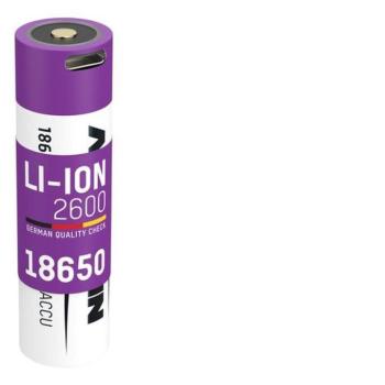 ANSMANN 18650 Li-ion 2600mAh védett akkumulátor USB töltéssel kép