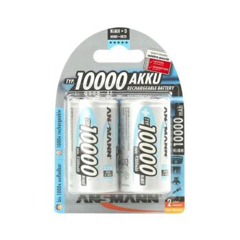 ANSMANN maxE Ni-MH D/góliát 10000 mAh alacsony önkisülésű akkumulátor 2db/csomag kép