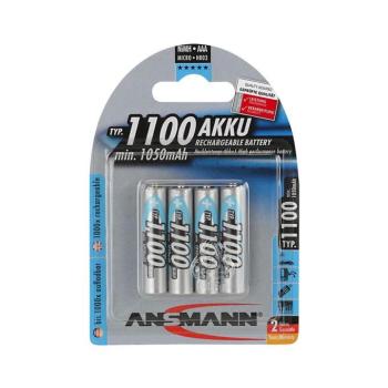 Ansmann 07521 Micro AAA - 4db tölthető elem AAA NiMH1,2V/1050mAh 07521 kép