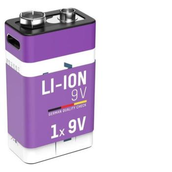 ANSMANN Li-ion 9V akkumulátor 400mAh USB-C 1db/csomag kép
