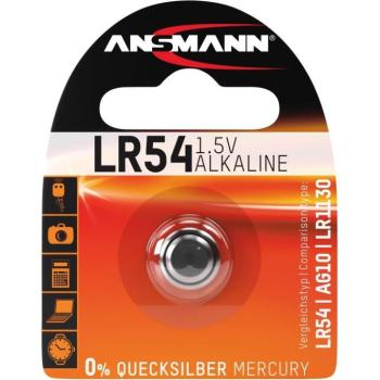 ANSMANN LR54 / LR1130 / AG10 1,5V alkáli gombelem kép