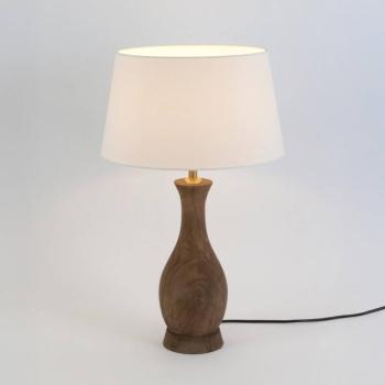 ANTELAO asztali világítás, természetes/ecru, magasság 45 cm, mangófából, E27 kép