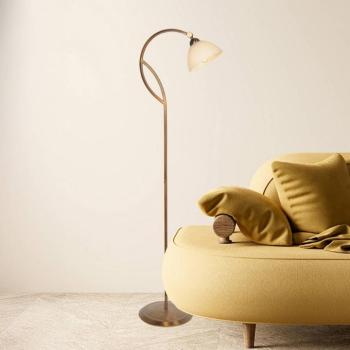 Anthea álló világítás, bronz, krém, fém, üveg, E27 kép