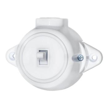 ANTIQUE ONE BUTTON TWO WAY SWITCH 10А 250V WHITE kép