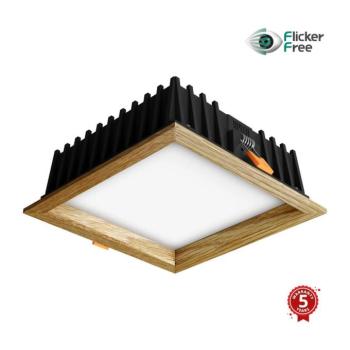 APLED - LED Lámpa SQUARE WOODLINE LED/12W/230V 3000K 17x17 cm tölgy tömör fa 21288 kép