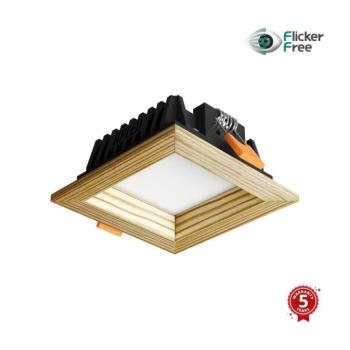 APLED - LED Lámpa SQUARE WOODLINE LED/3W/230V 3000K 9x9 cm fenyő tömör fa 21290 kép