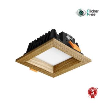 APLED - LED Lámpa SQUARE WOODLINE LED/3W/230V 4000K 9x9 cm tölgy tömör fa 21283 kép