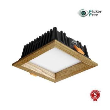 APLED - LED Lámpa SQUARE WOODLINE LED/6W/230V 4000K 12x12 cm tölgy tömör fa 21285 kép