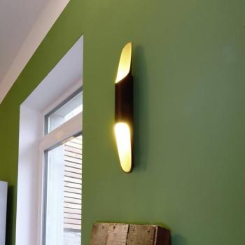 Apodis LED fali világítás, fekete/arany, magasság 50 cm, fém dimmelhető kép