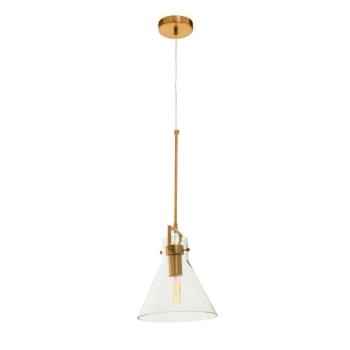 Aranyszínű fém függőlámpa üveg búrával ø 25 cm Trieste – Premier Housewares kép