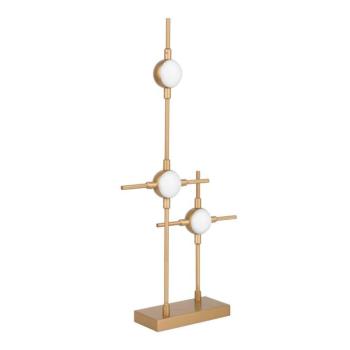 Aranyszínű fém LED asztali lámpa akrilüveg búrával (magasság 52 cm) Atomo – Nova Luce kép