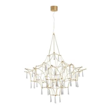 Aranyszínű fém LED függőlámpa ø 80 cm Goro – Nova Luce kép